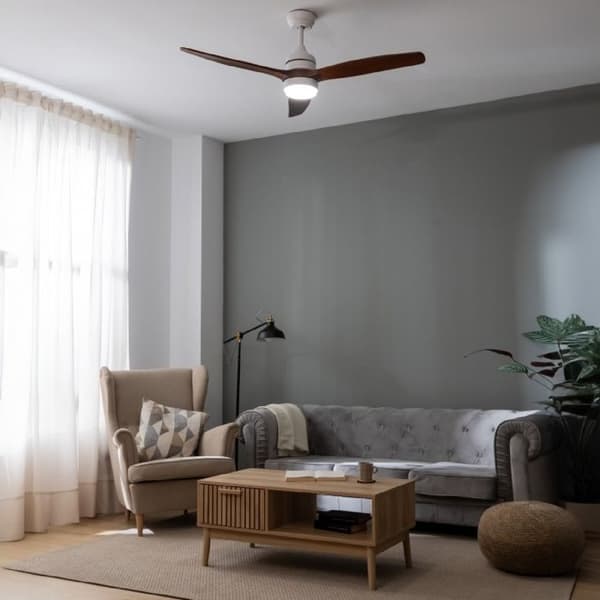 Cecotec Takfläkt med lampa EnergySilence Aero 5275 Vit &amp; Svart Trä
