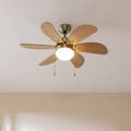 Miniatyrbild 5 av 5: Cecotec Takfläkt med lampa EnergySilence Aero 360 Gold&amp;Wood
