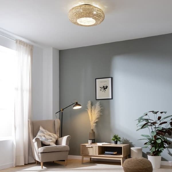 Cecotec Takfläkt med lampa EnergySilence LampAero 600 Naturlig Fläta