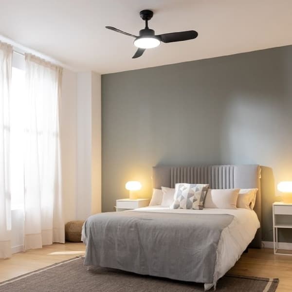 Takfläkt med lampa - Cecotec - EnergySilence Aero 5200 Light - Svart - 6 hastigheter - LED 20W