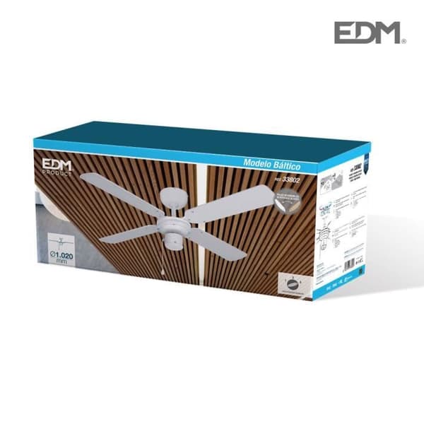 Baltico modell takfläkt 50W Ø102CM Vit 65M3/MIN
