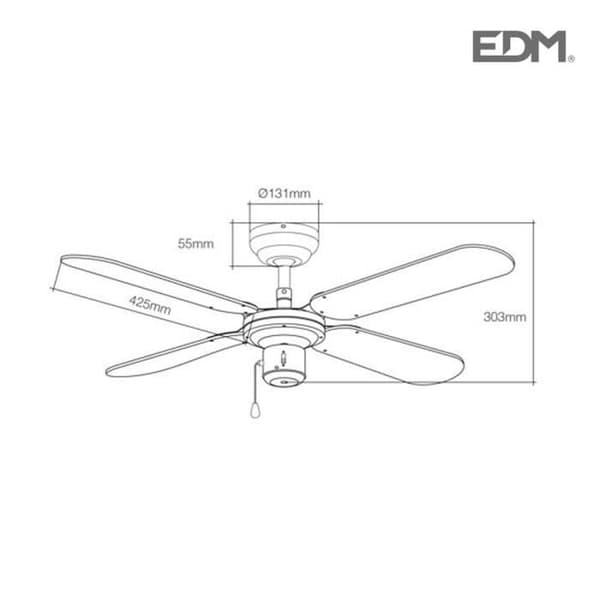 Baltico modell takfläkt 50W Ø102CM Vit 65M3/MIN