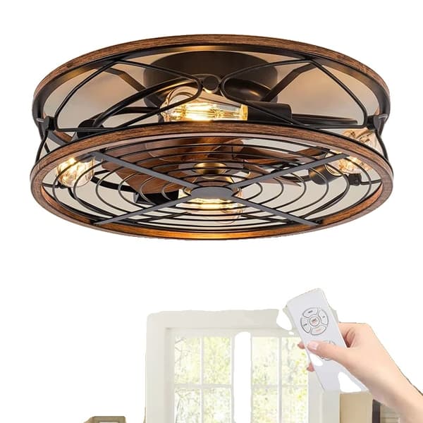 Moderne Loftventilator med Fjernbetjening, LED-lys, Energi-effektiv DC Motor,EN, 220v