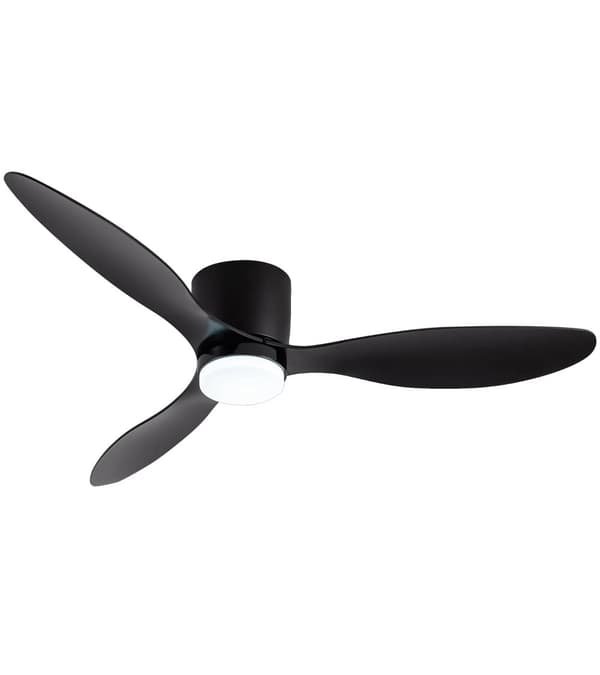 Kattotuuletin valolla, kaukosäätö, moderni muotoilu,42 tuumaa (105 cm), musta