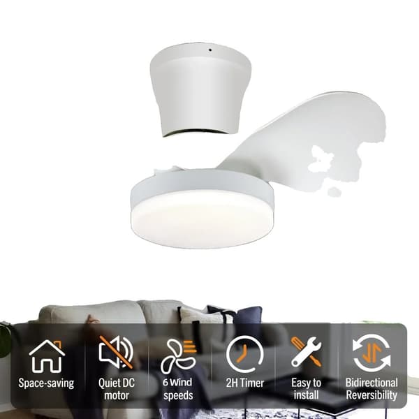 LED-kattotuulettimen valo, säädettävä kirkkaus, helppo kokoaminen, energiatehokas
