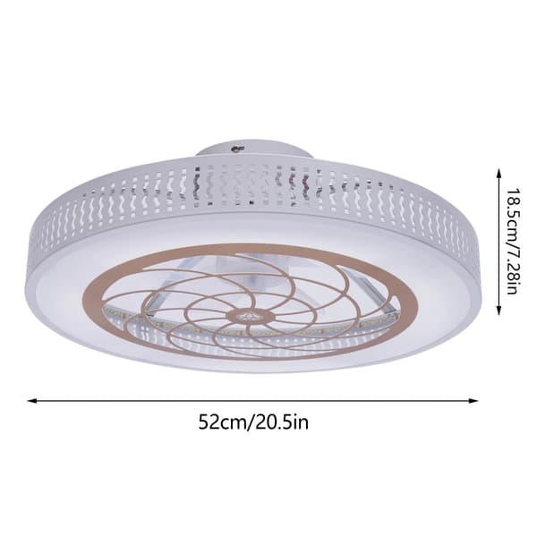 Loftventilator med lys, dæmpbar LED, moderne stil,HVID, 220V