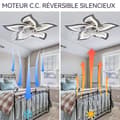 Miniatyrbild 2 av 4: INN Takfläkt med ljus 6 fläkthastigheter med dimbar 3 färgbelysning med fjärrkontroll och APP ventilera taklampa