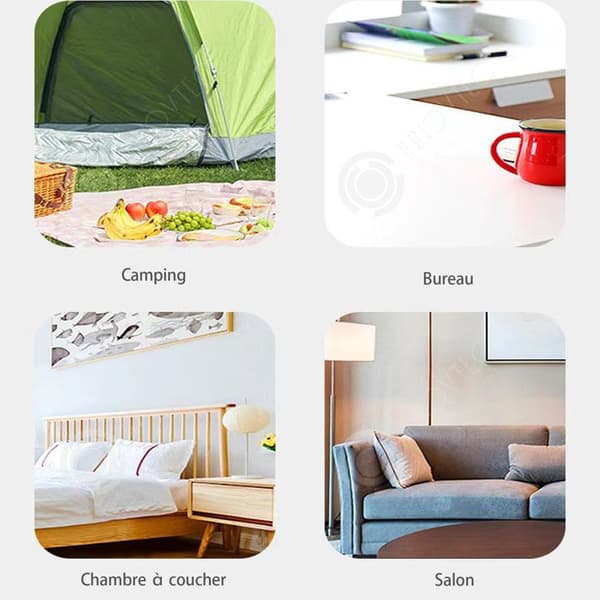 INN Fläkt 4000 mah LED-belysning SOS anropsljus nödladdare tystnad och brusreducering tre vindhastigheter
