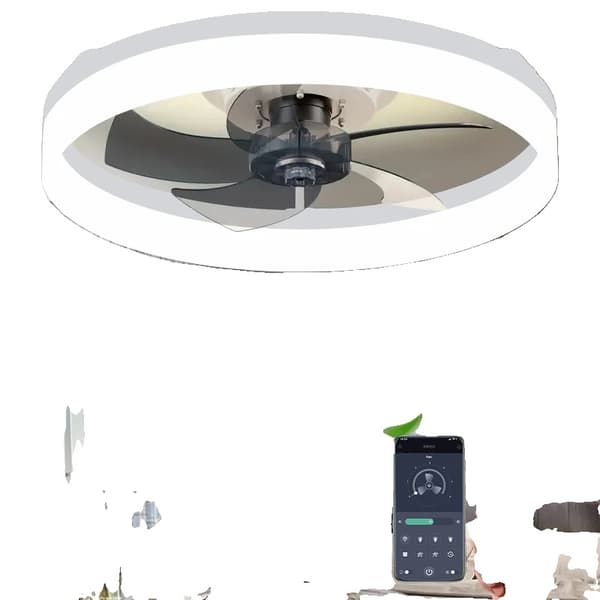 Loftventilator Lys, Fjernbetjening, Energi-Effektiv 50W,sort