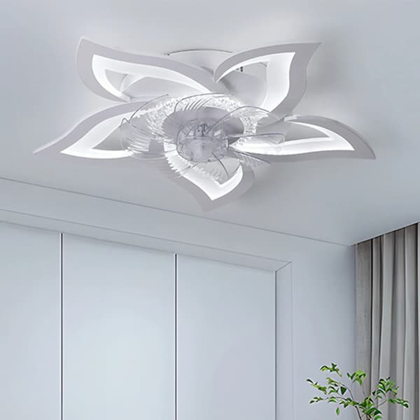 Loftventilatorlampe, Fjernbetjeningsdrift, Moderne Æstetik,HVID
