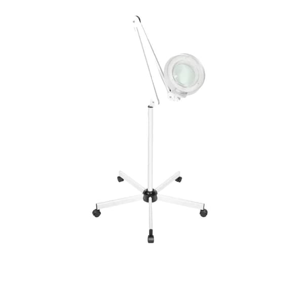 LED Förstoringsgolvlampa, 5-8X Förstoring, 2400 Lumen Ljusstyrka, Flexibel Justering