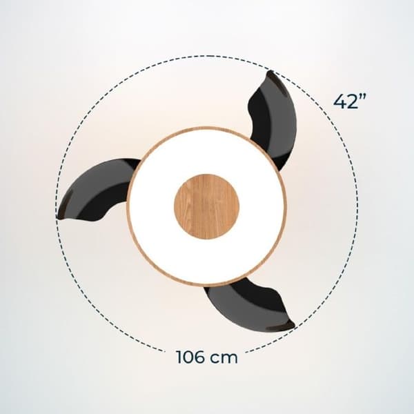 Cecotec Takfläkt med lampa EnergySilence Aero 4280 Invisible LightWood