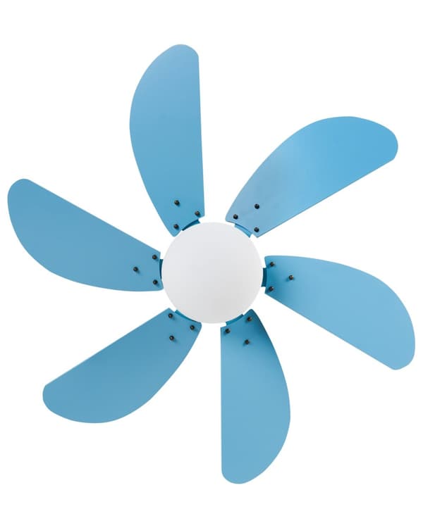 Takvifte med Lys Ventilator Blå Syntetisk Materiale og Kryssfiner Fjernkontroll Moderne Skandinavisk Stue
