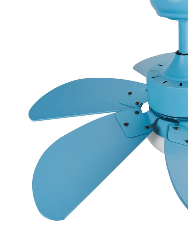 Takvifte med Lys Ventilator Blå Syntetisk Materiale og Kryssfiner Fjernkontroll Moderne Skandinavisk Stue