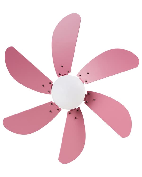 Takvifte med Lys Ventilator Rosa Syntetisk Materiale og Kryssfiner Fjernkontroll Moderne Skandinavisk Stue