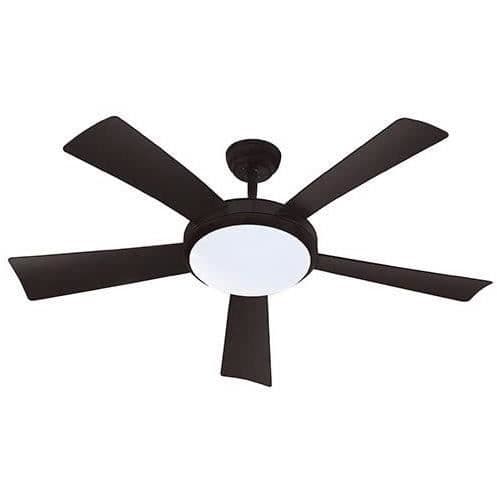 WALLIS Svart - Takfläkt Ø132cm 38W + LED-belysning