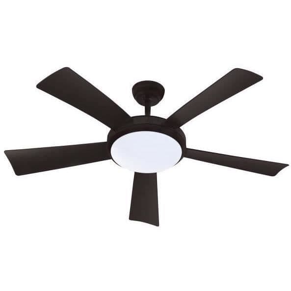 WALLIS Svart - Takfläkt Ø132cm 38W + LED-belysning