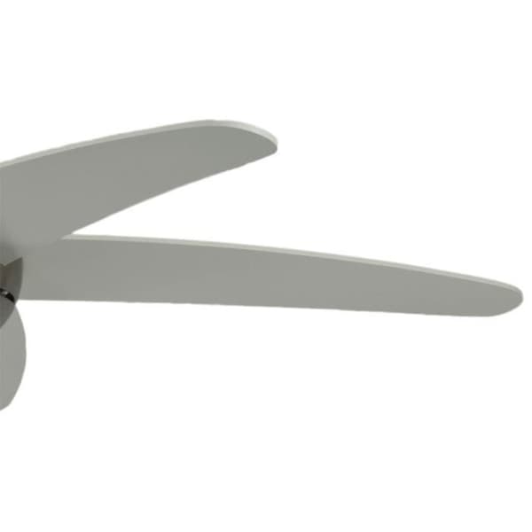 Takfläkt - Pepeo - Melton - Tyst design - 132 cm - Borstad krom - Vita blad