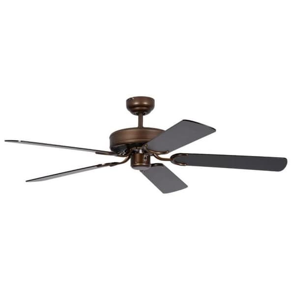 Klassisk tyst takfläkt 132 cm antika bronssvarta blad - Potkuri Pepéo