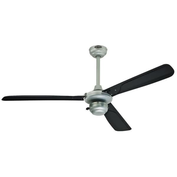 Westinghouse Mountain Gale 72422 takfläkt - 132 cm, silverfinish med svarta blad. Takfläkten