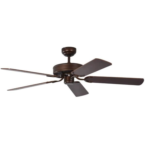 Klassisk tyst takfläkt 132 cm antik brons - Pepeo - Potkuri - Brun - Diameter 132 cm