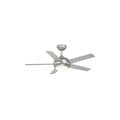 Miniatyrbild 1 av 3: Takfläkt i frescoborstad nickel - FAN-BOUTIQUE - 112 cm - Grå - Blad i grå och furu