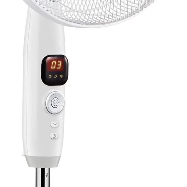 Ställbar golvfläkt - Midea - FS40-16CR - 26 hastigheter - Tyst fjärrkontroll - LED-skärm