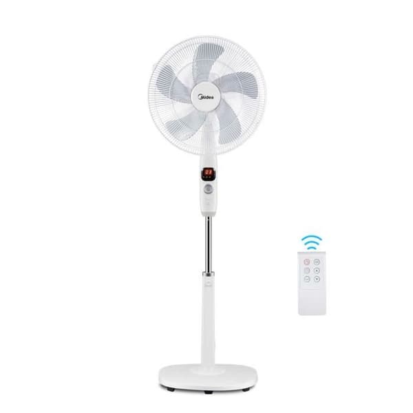 Ställbar golvfläkt - Midea - FS40-16CR - 26 hastigheter - Tyst fjärrkontroll - LED-skärm