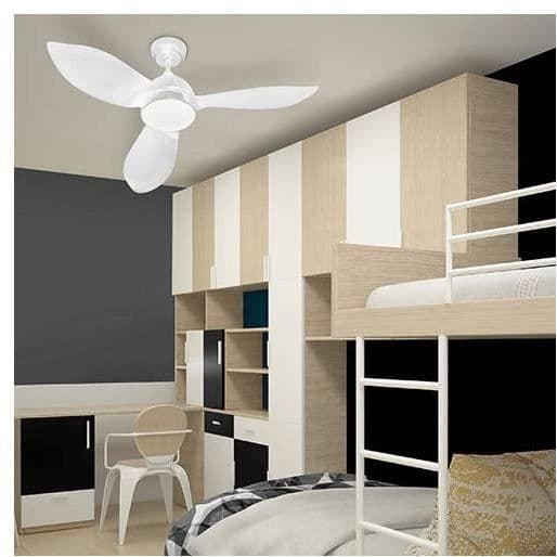 CORSICA Valkoinen - Kattotuuletin Ø116cm 70W + LED-valaistus