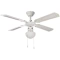 Miniatyrbillede 2 af 3: FARELEK BALI vendbar loftsventilator - Ø 107 cm, 4 hvide/hvide rørblade + belysning - 112420