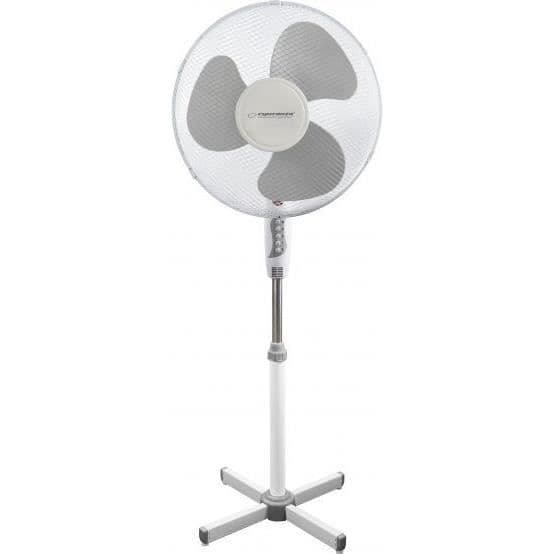 Esperanza EHF001WE Hurricane Golvfläkt Vit/Grå 20 x 40 x 130 - EHF001WE - 5901299914304