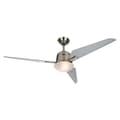 Miniatyrbild 1 av 2: DC Eco AVIATOS BN-SL takfläkt, modern 132 Cm borstad krom, silvergrå blad med ultra tyst lampa