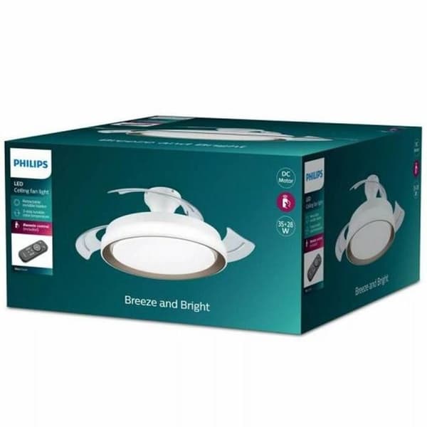 Philips Lighting Bliss Takfläkt 28 W, 35 W (Ø x H) 510 mm x 418 mm guld