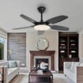 Miniatyrbillede 2 af 7: OBOSOE loftsventilator med LED-belysning – 6 hastigheder og dæmpbart lys | Støjsvag og energieffektiv | 112 cm | Fjernbetjening