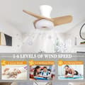 Miniatyrbillede 3 af 7: OBOSOE Loftsventilator med LED-belysning - Støjsvag 60 cm med fjernbetjening - Loftsventilator, Vendbar Ventilator