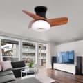 Miniatyrbillede 2 af 7: OBOSOE Loftsventilator med LED-belysning - Støjsvag 60 cm med fjernbetjening - Loftsventilator, Vendbar Ventilator