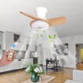 Miniatyrbillede 1 af 7: OBOSOE Loftsventilator med LED-belysning - Støjsvag 60 cm med fjernbetjening - Loftsventilator, Vendbar Ventilator