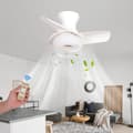 Miniatyrbild 1 av 7: OBOSOE Takfläkt med LED-belysning - Tyst 80 cm med Fjärrkontroll - Ventilator Taklampa, Reversibel Fläkt för Sovrum/Vardagsrum