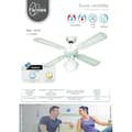 Miniatyrbillede 3 af 3: FARELEK BALI vendbar loftsventilator - Ø 107 cm, 4 hvide/hvide rørblade + belysning - 112420