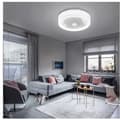 Pikkukuva 3 / 4: AIR-LIGHT CROWN - Valkoinen kattotuuletin Ø40cm 95W LED-valaistuskruunulla