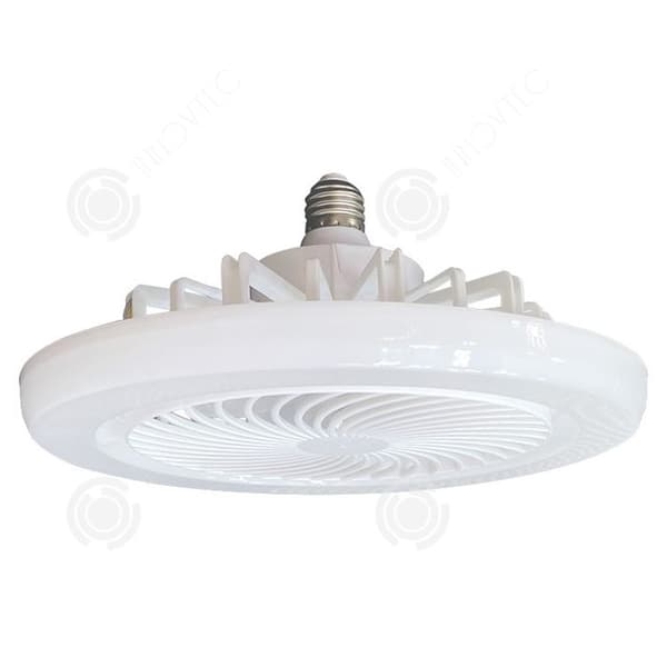 INN Lampe fläkt 25,8x25,8x12cm 30W med fjärrkontroll 3 hastigheter tyst takfläkt med ljus E27 fläkt