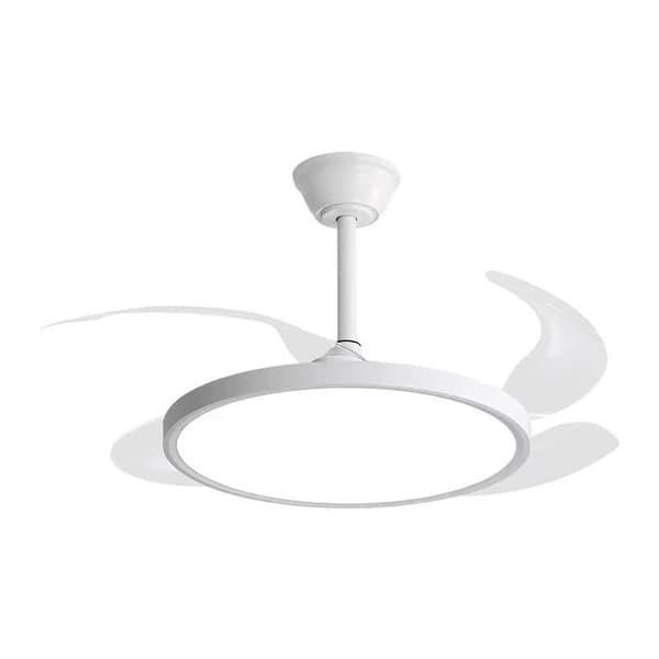 OBOSOE loftsventilator 42W 95cm lydløs med udtrækkelige blade LED-belysning fjernbetjening