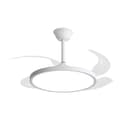 Miniatyrbillede 1 af 9: OBOSOE loftsventilator 42W 95cm lydløs med udtrækkelige blade LED-belysning fjernbetjening