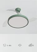 Miniatyrbillede 6 af 9: OBOSOE loftsventilator 42W 95cm lydløs med udtrækkelige blade LED-belysning fjernbetjening