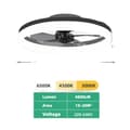 Miniatyrbillede 1 af 2: Smart loftventilator lys, 60W effekt, justerbar farvetemperatur,MSYH-FAN-Sort