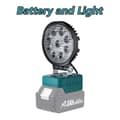 Miniatyrbild 2 av 2: LED Arbetslampa, 27W Effekt, Kompatibel med Andra Batterier,Batteri och Ljus