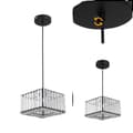 Miniatyrbild 1 av 2: LED Pendellampa, Justerbar Höjd, Järn + Kristall, Modern Stil,Svart 1