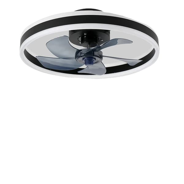 Takfläkt med ljus, 73W effektförbrukning, 5840LM ljusstyrka,svart, APP med RC Dimmable