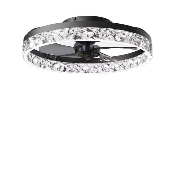 Takfläktlampa, Fjärrkontroll, Dimbar, Modern Design,Svart 3