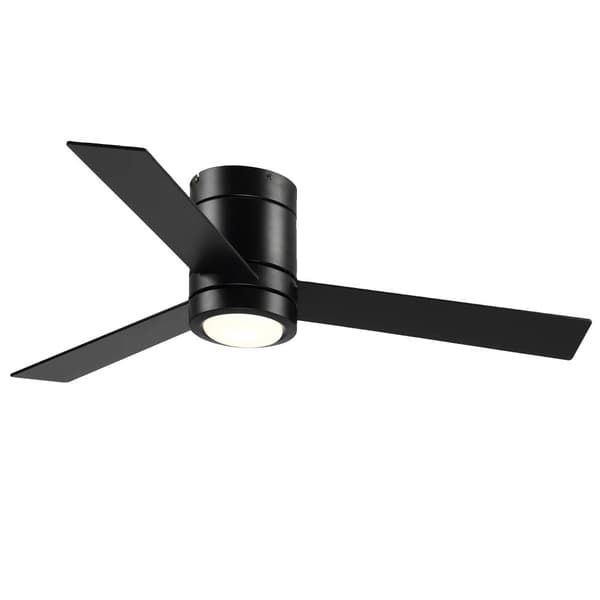 Takfläkt, 48W, LED-lampa, Fjärrkontroll,Svart